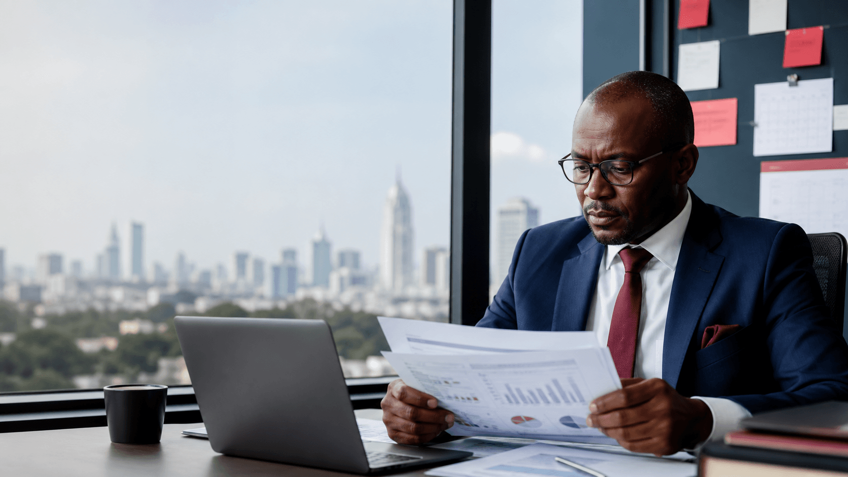 Business leaders reviewing financial strategy in Nairobi